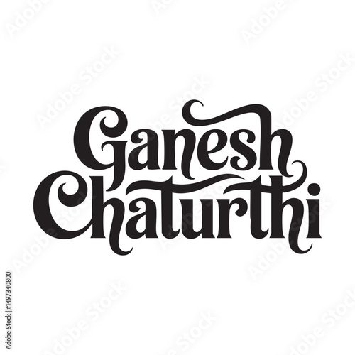 Ganesh chaturthi calligraphy text
