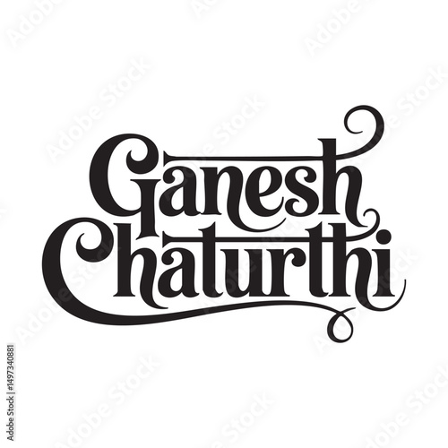 Ganesh chaturthi calligraphy text