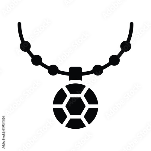 A captivating glyph icon of jewel locket, premium design