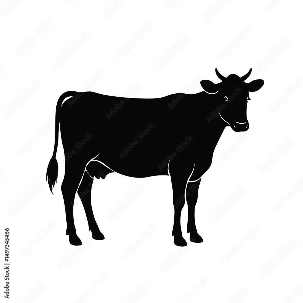 black cow isolated on white black cow isolated on white