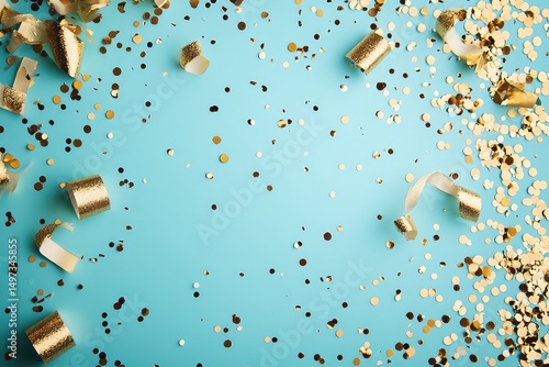 a card for a retirement celebration with gold accents and confetti