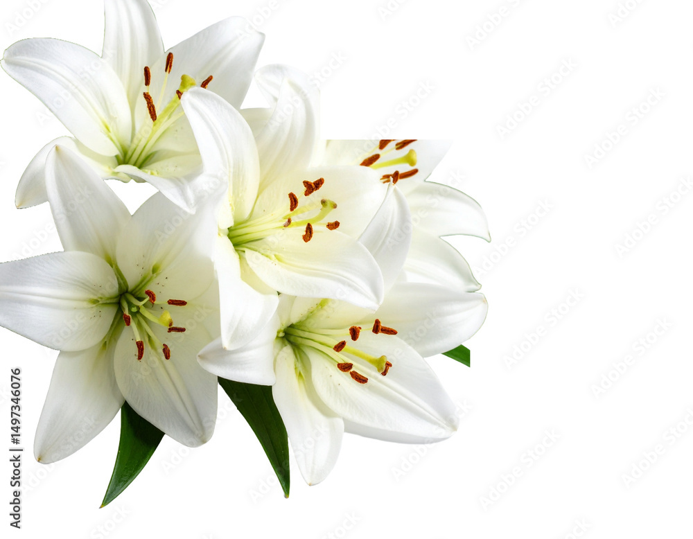 Fototapeta premium white flowers on white background