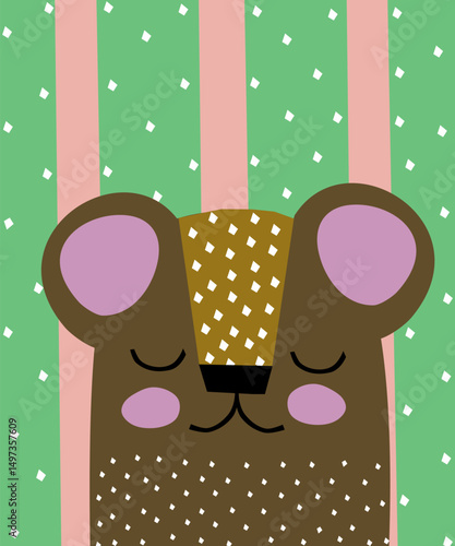  Uroczy miś wektorowa ilustracja