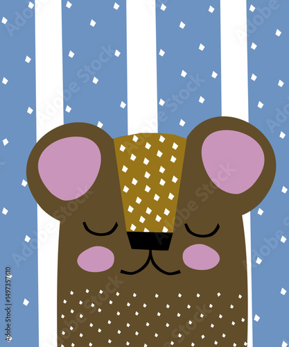  Uroczy miś wektorowa ilustracja