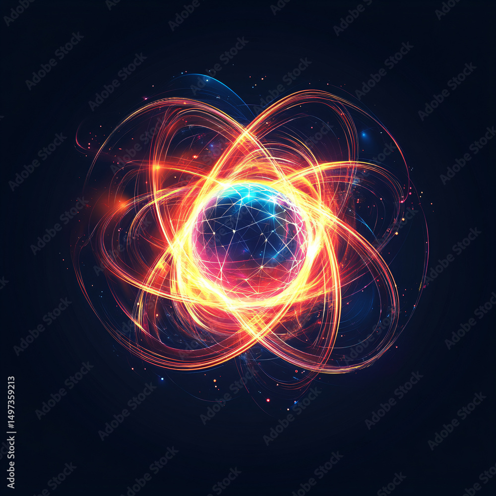 Obraz premium Light effects art on a black background 