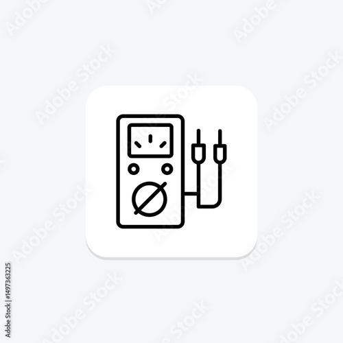 Voltage Meter, vector, pixel perfect, illustrator file