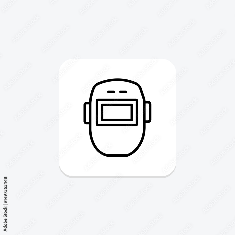 Fototapeta premium Welding Helmet, vector, pixel perfect, illustrator file