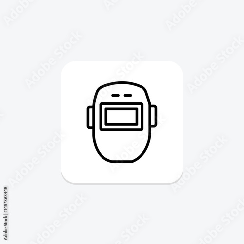 Welding Helmet, vector, pixel perfect, illustrator file