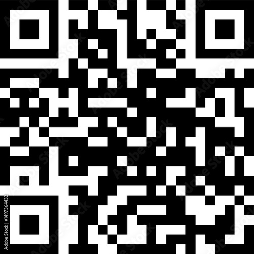 Black QR code digital data matrix scan technology mobile phone website online information access quick response