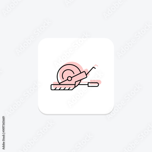 Miter Saw, vector, pixel perfect, illustrator file