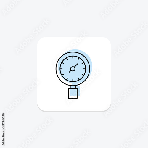 Pressure Gauge, vector, pixel perfect, illustrator file
