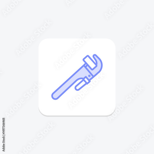 Pipe Wrench, vector, pixel perfect, illustrator file