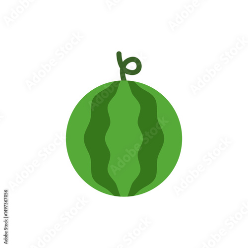 Stylized watermelon illustration with refreshing summer vibes and transparent canvas