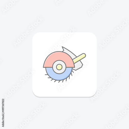 Circular Saw, vector, pixel perfect, illustrator file