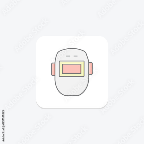 Welding Helmet, vector, pixel perfect, illustrator file