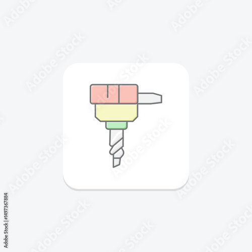 Drill Bit, vector, pixel perfect, illustrator file