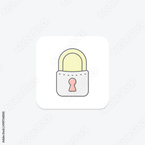 Padlock, vector, pixel perfect, illustrator file