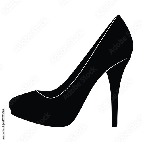 fashion designer element isolated high heels on white background
