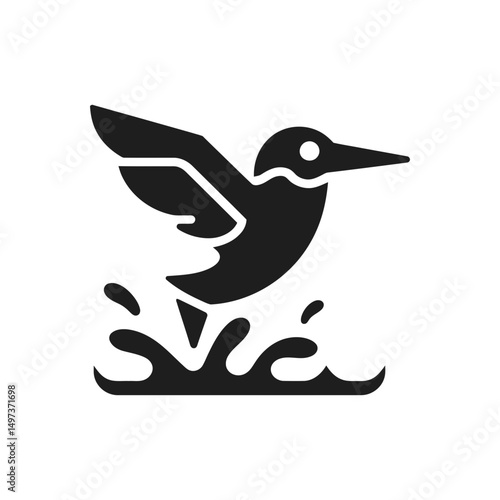 Hummingbird Water Splash Icon