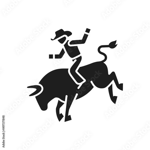 Rodeo Bull Rider Icon