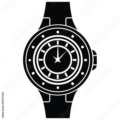fashion designer element isolated luxury watch on white background