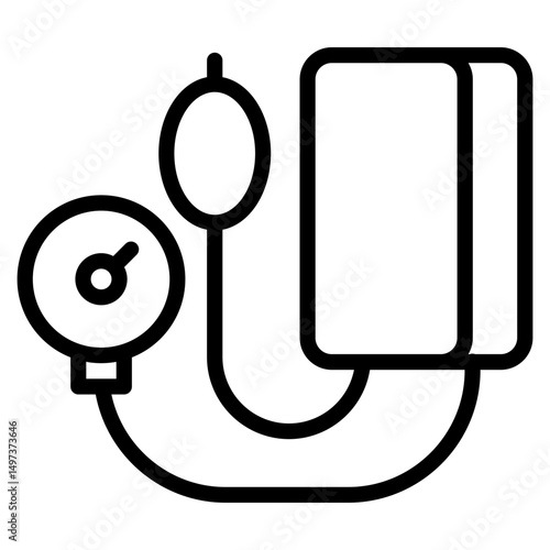 Blood Pressure Cuff  Icon Element For Design