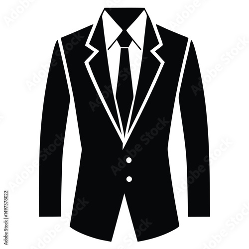 fashion designer element isolated tailored suit on white background