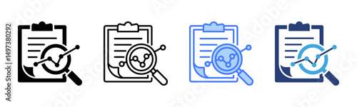 Analysis icon sheet multiple style collection