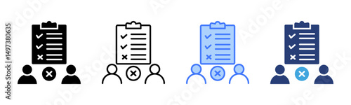 Exclusion icon sheet multiple style collection