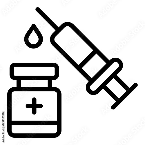 vaccine icon line