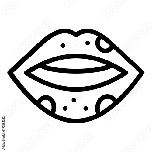 mouth rash icon line