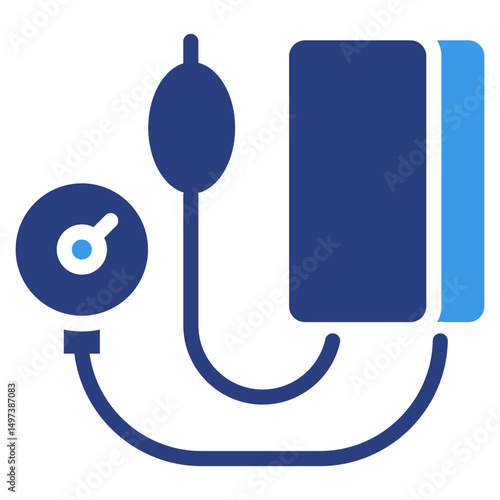 Blood Pressure Cuff  Icon Element For Design