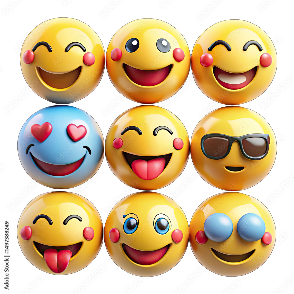 Fototapeta premium set of smiles