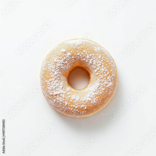 Single Donut on White Background