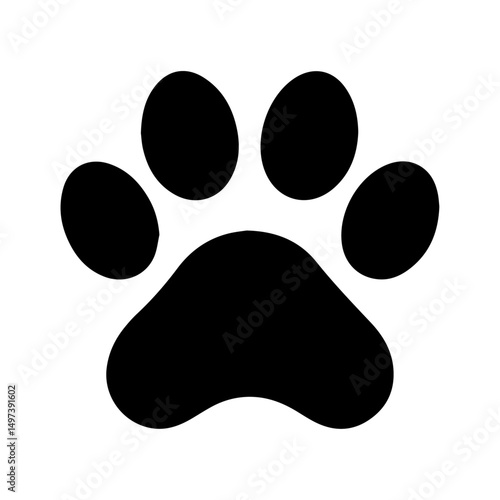 Dog paw silhouette