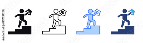Accomplish icon sheet multiple style collection
