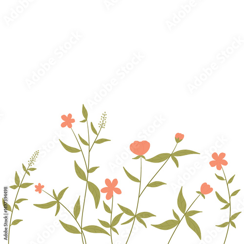 Wallpaper Mural floral background with flowers Torontodigital.ca