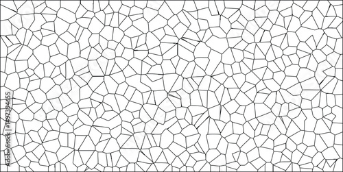 Black and white geometric cellular pattern seamless background for design projects and digital art applications