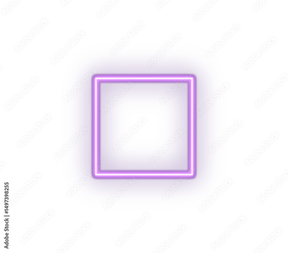 Title: Glowing Purple Neon Effect Design in rectangular frame Title: Glowing Purple Neon Effect Design in rectangular frame