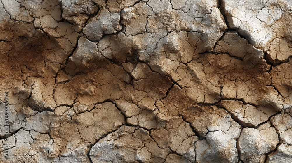 A rocky, dry landscape with a lot of cracks and crevices A rocky, dry landscape with a lot of cracks and crevices