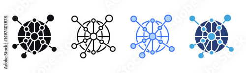 Connectivity icon sheet multiple style collection