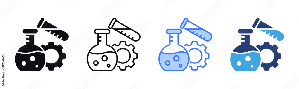 Obraz premium Experiment icon sheet multiple style collection