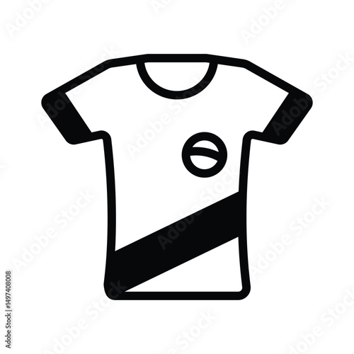 Ready to use glyph icon of brazilian tee shirt