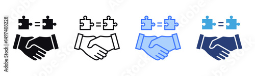 Tableau sur toile Matching icon sheet multiple style collection