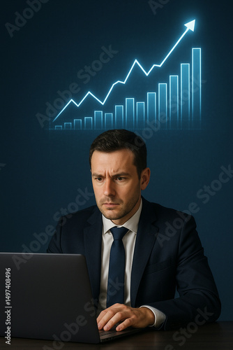 Wallpaper Mural businessman with laptop Torontodigital.ca