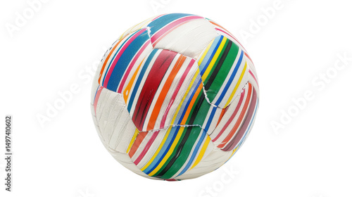 Colorful Striped Soccer Bal...