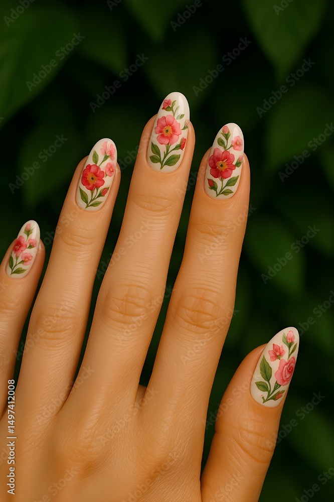 Naklejka premium colourful, trendy nail art designs for a stunning manicure