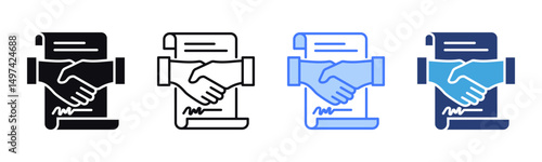 Legal Agreement icon sheet multiple style collection