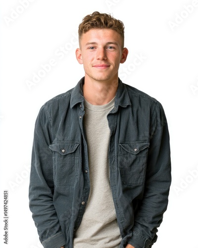 Young Man Portrait Casual Style Fashion Photography