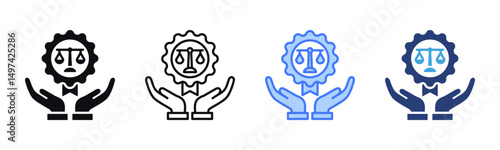Ethics icon sheet multiple style collection